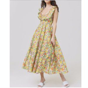 ALEMAIS Cabana Midi Apron Dress